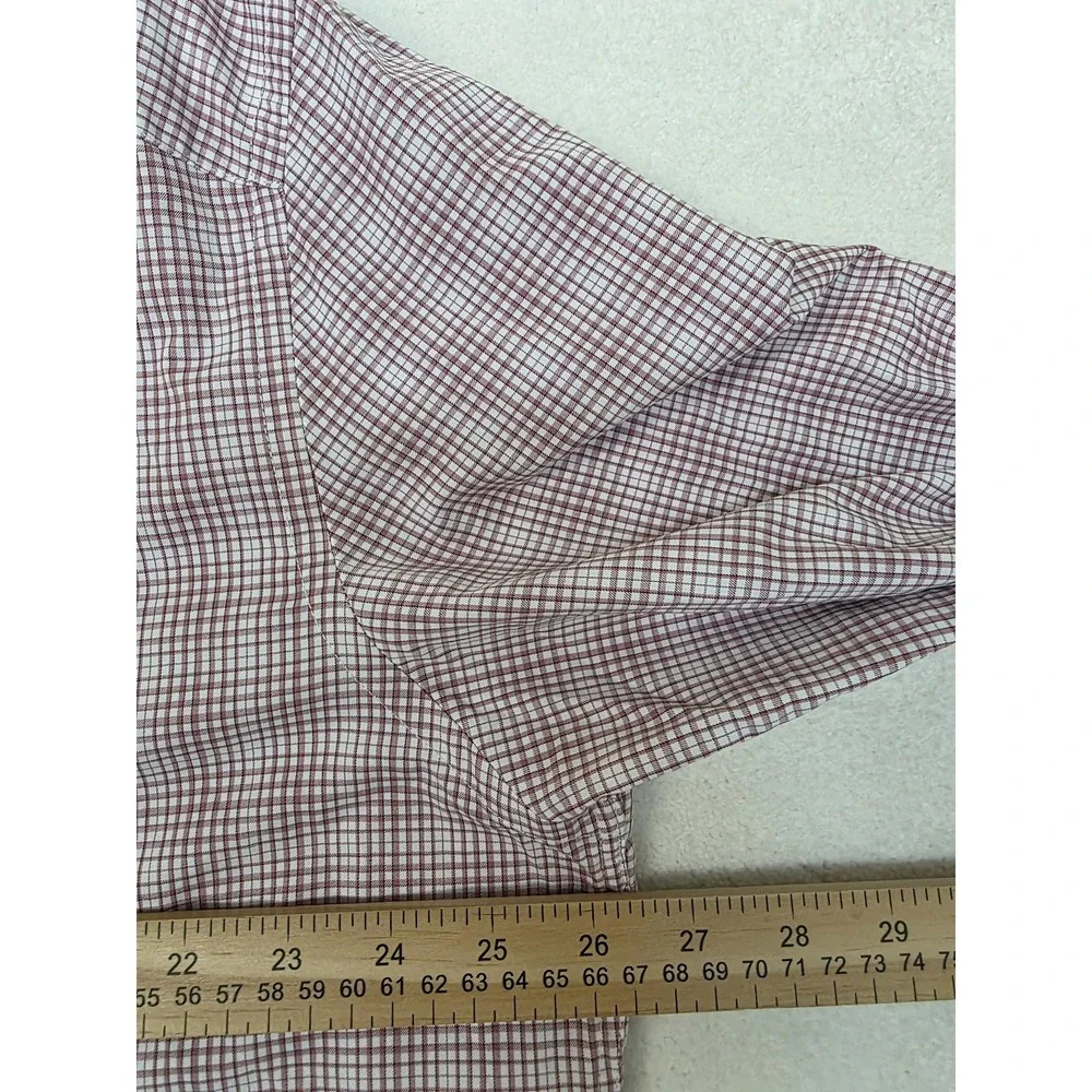 UNTUCKit Shirt Mens Beckman 2XL‎ Red Check Long Sleeve Button Stretch Beckman
